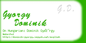 gyorgy dominik business card